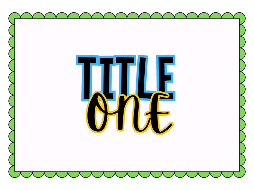  Title One Events & Newsletters